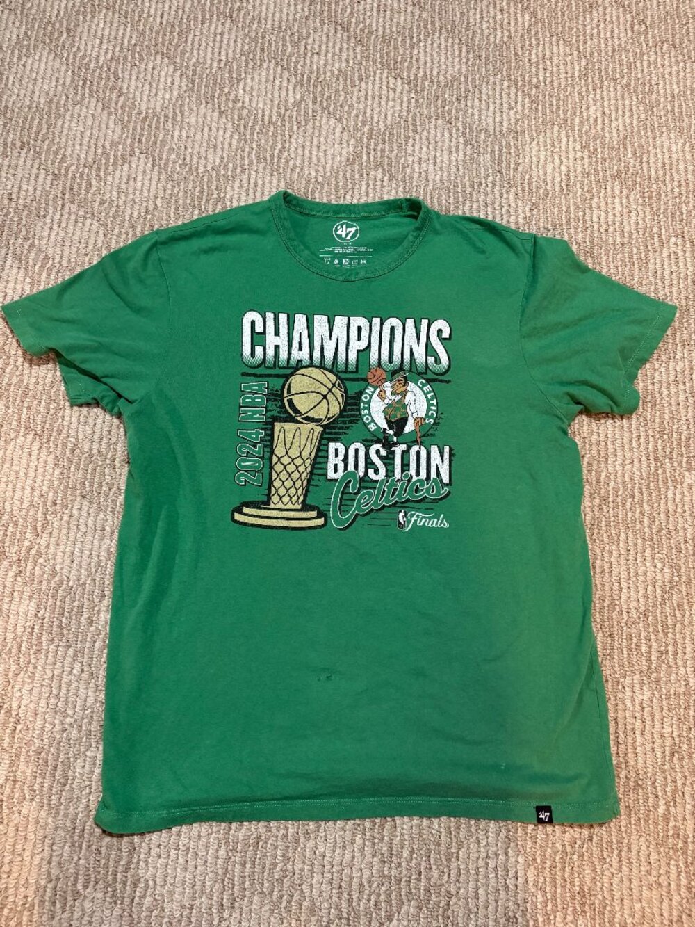 ‘47 Brand NBA Boston Celtics 2024 NBA Finals Champions Graphic Tee Mens Large